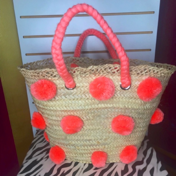 Handbags - ✨Tangerine Pom Pom Handbag 💕 Handbags - ✨Tangerine Pom Pom Handbag 💕